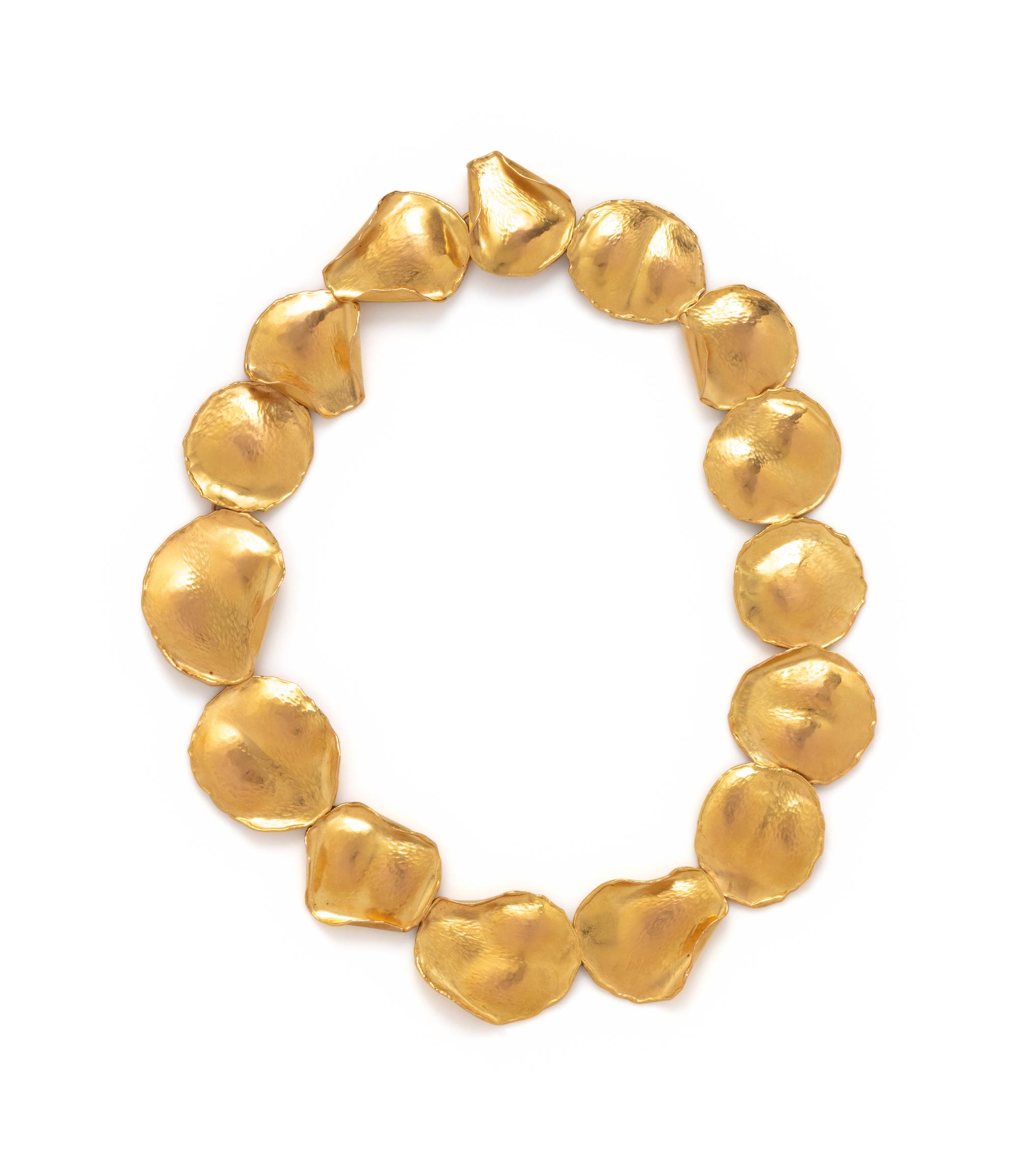 TIFFANY & CO., ANGELA CUMMINGS, YELLOW GOLD 'ROSE PETAL' NECKLACE
