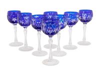 A Collection of Cut-to-Clear Glass Stemware