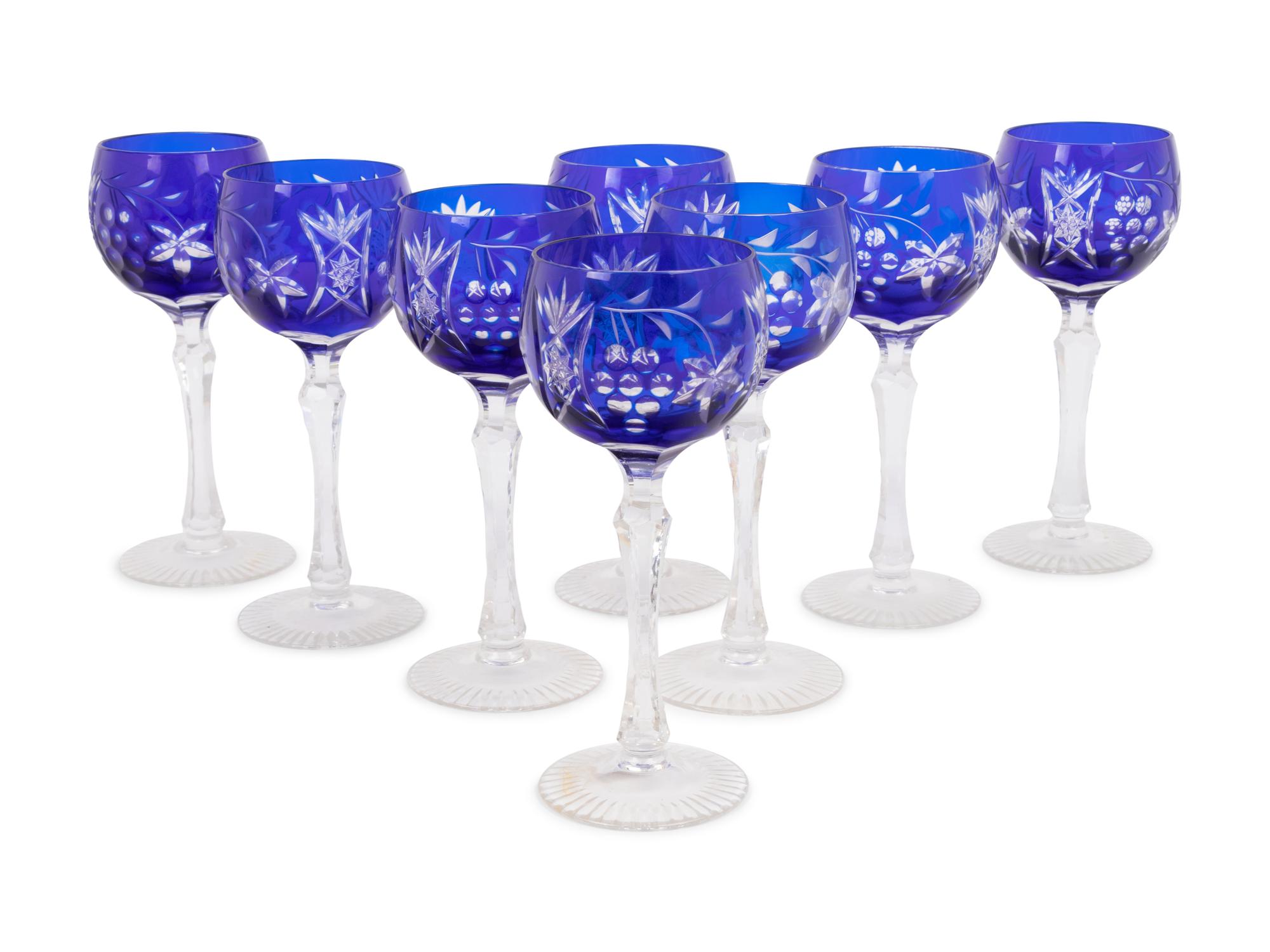 A Collection of Cut-to-Clear Glass Stemware