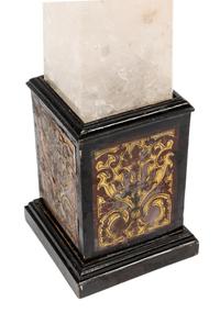 A Pair of Rock Crystal Obelisks with Boulle Marquetry Bases