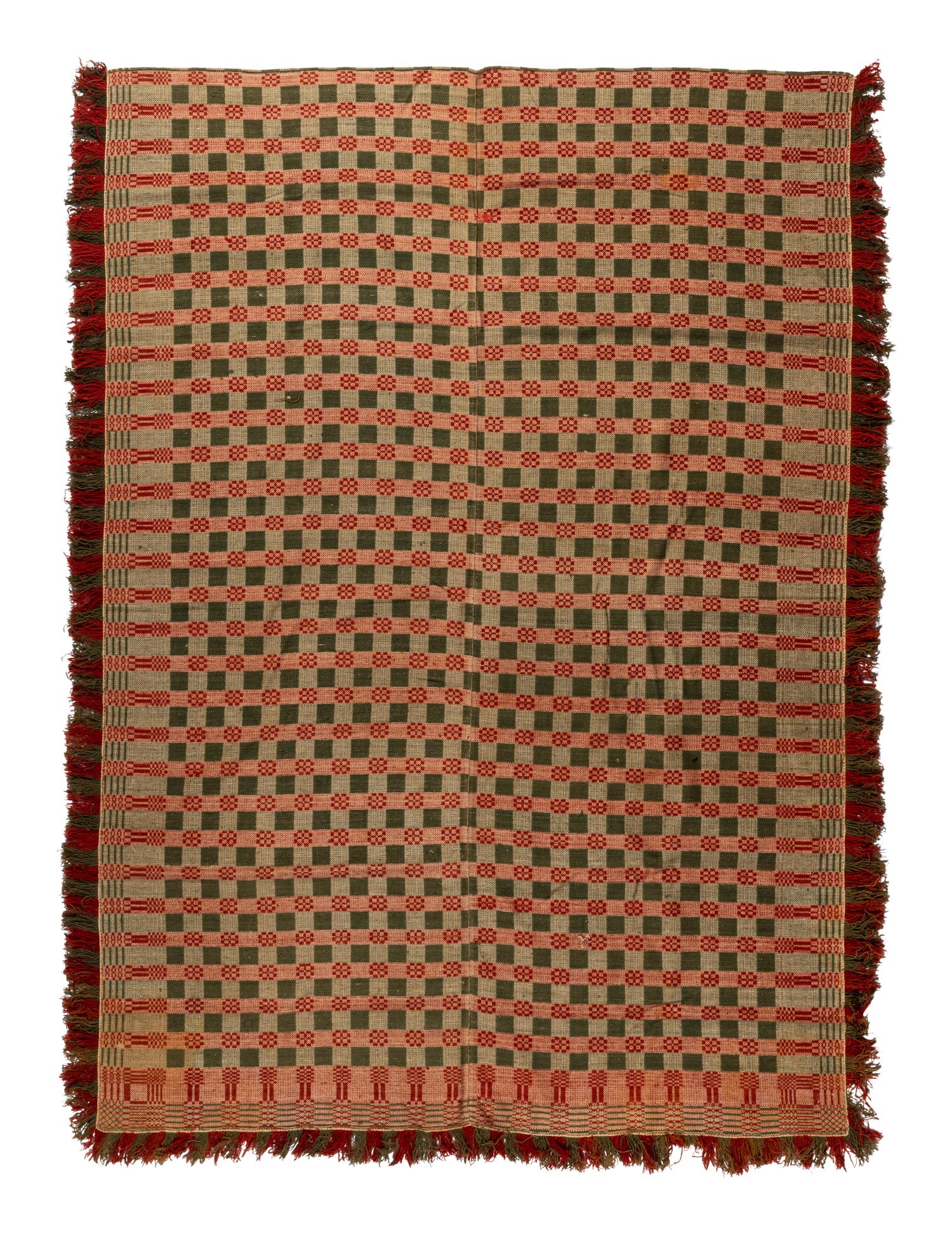 Three Overshot Coverlets