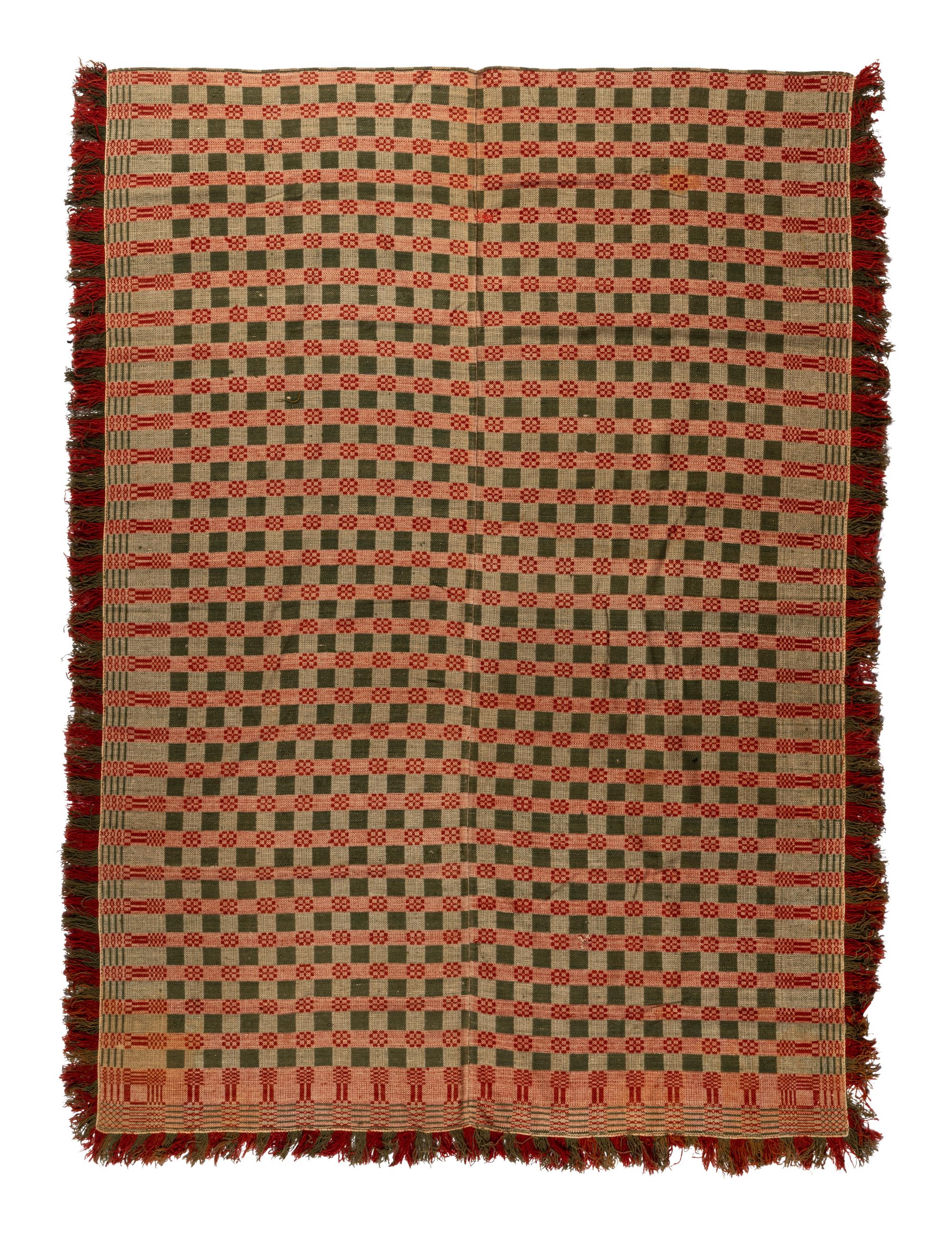 Three Overshot Coverlets