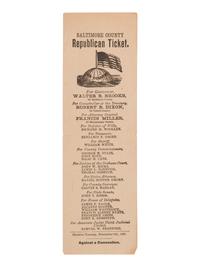 [POLITICS]. ARTHUR, Chester A. (1829-1886). Letter signed ("CA Arthur"). New York, 16 March 1880. [ With: ] clipped signatures of Presidents HAYES, ARTHUR, and CLEVELAND.