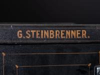 A Paint Decorated Cast Iron Safe, Marked G. Steinbrenner
