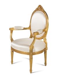 A Pair of Nancy Corzine Giltwood Armchairs