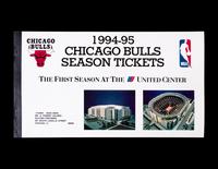 A Complete, Unused 1994-95 Chicago Bulls Season Ticket Booklet With All Games From Innaugural Season at United Center Including Michael Jordan's First Home Game Wearing Number 45