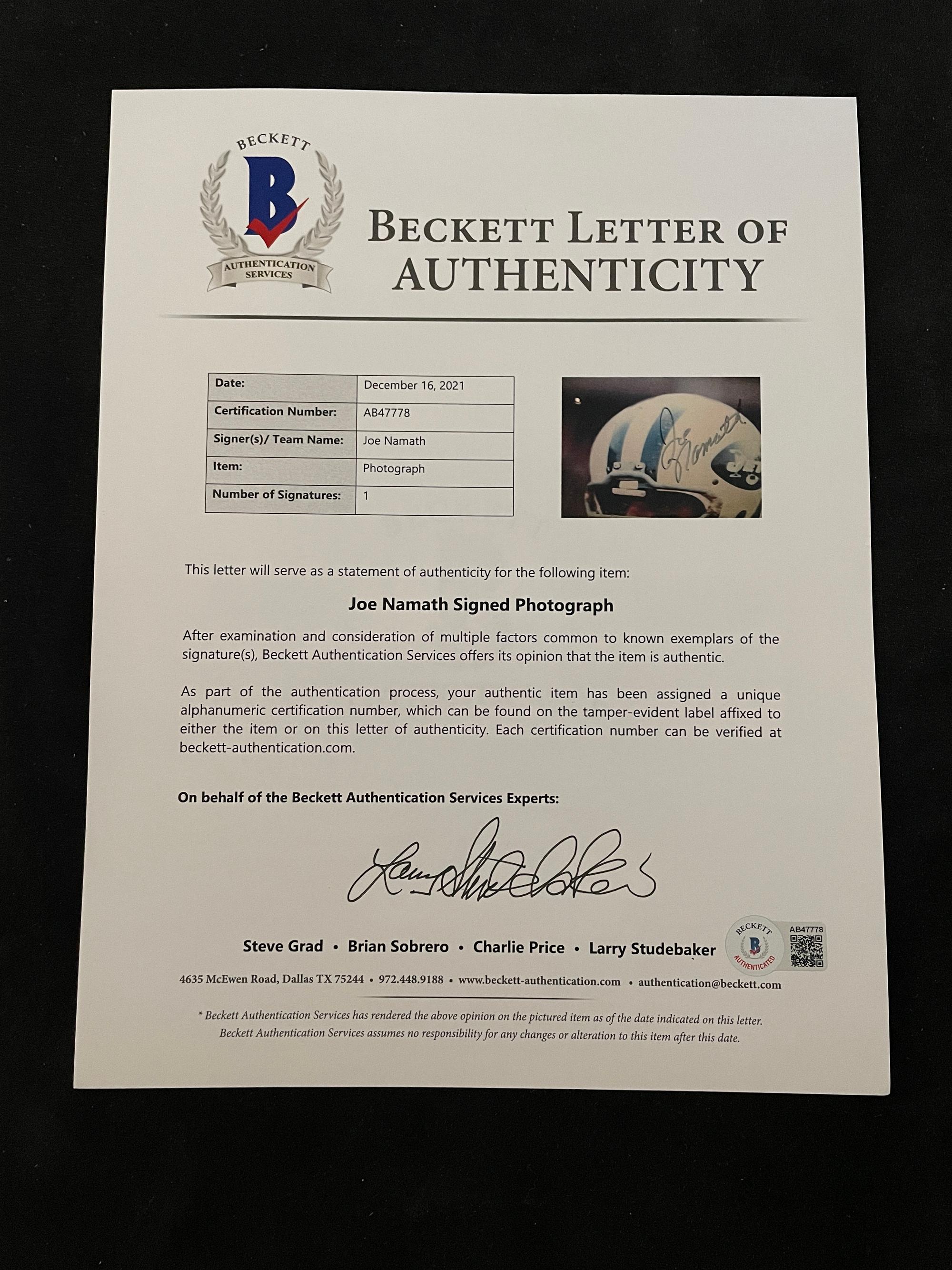A Group of Eight Pro Football Hall of Fame Signed Autograph Items (Beckett Authentication Services BAS Certified),