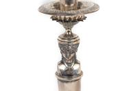 A Pair of Italian Silver Candlesticks