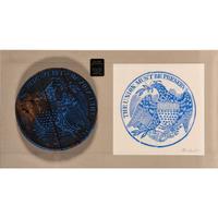 [LINCOLNIANA]. Patriotic hand-carved woodblock used for printed political campaign broadsides. N.p.: n.d., [ca 1860].