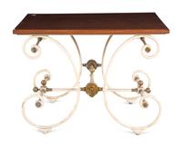 A Painted Metal Baker's Table