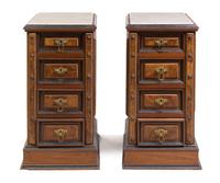 A Victorian Walnut Bedroom Suite Height of bed 83 inches. — LATE 19TH CENTURY