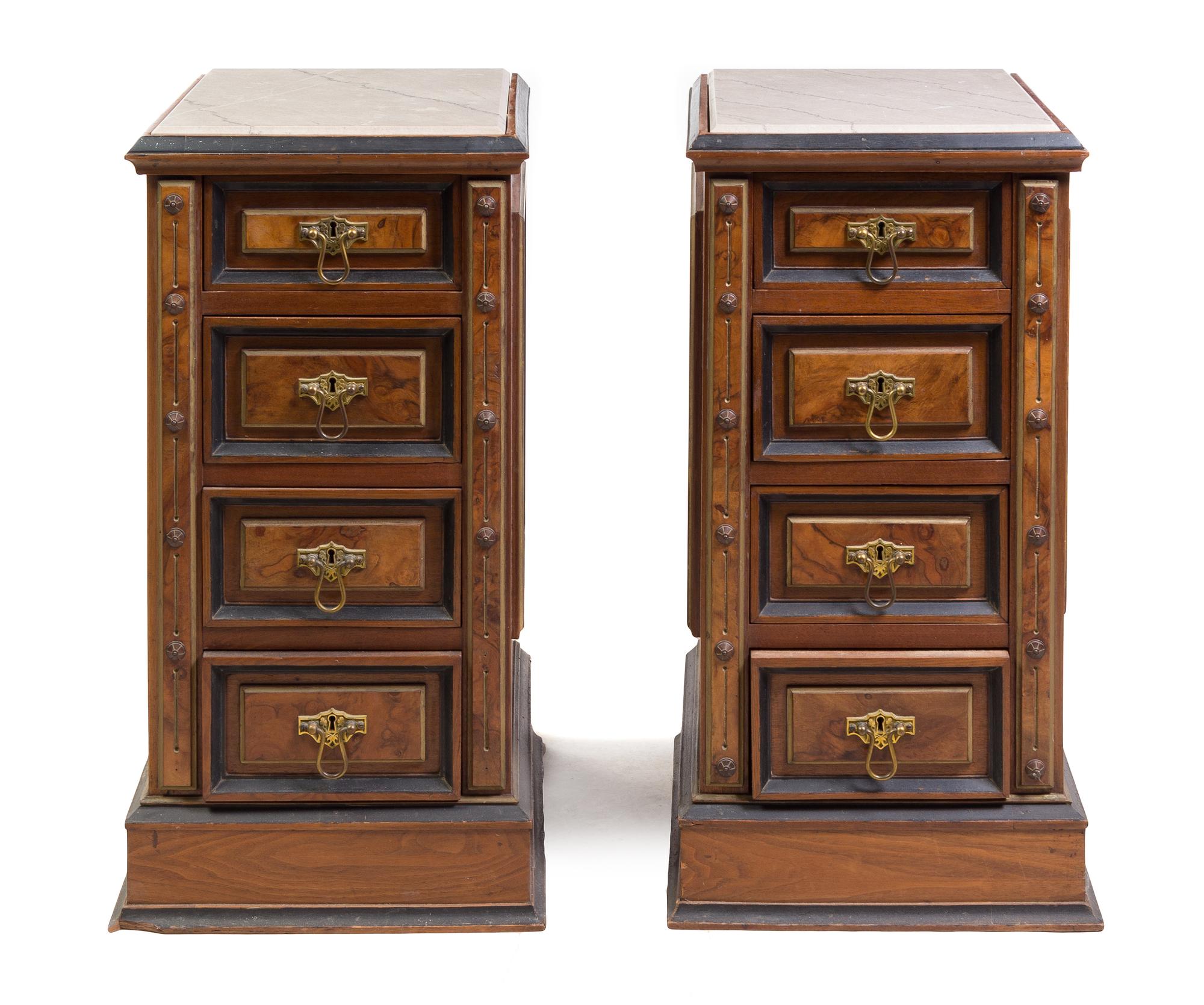 A Victorian Walnut Bedroom Suite Height of bed 83 inches. — LATE 19TH CENTURY