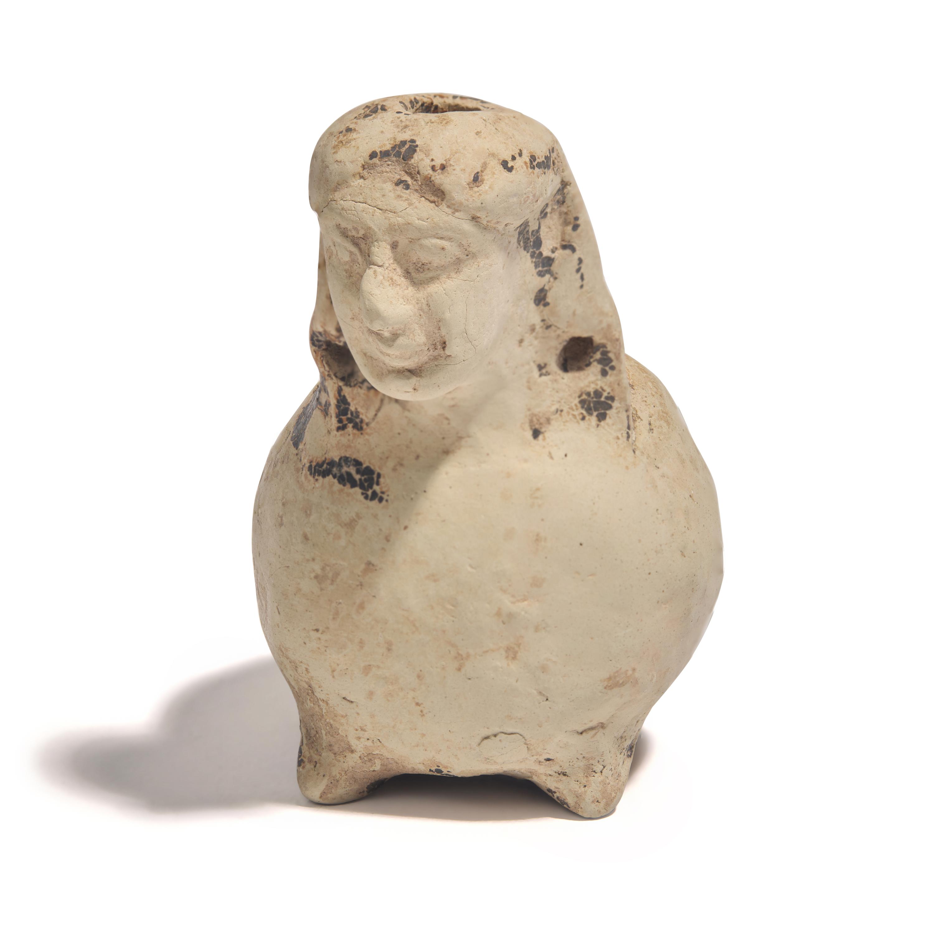 A Corinthian Terracotta Siren Aryballos