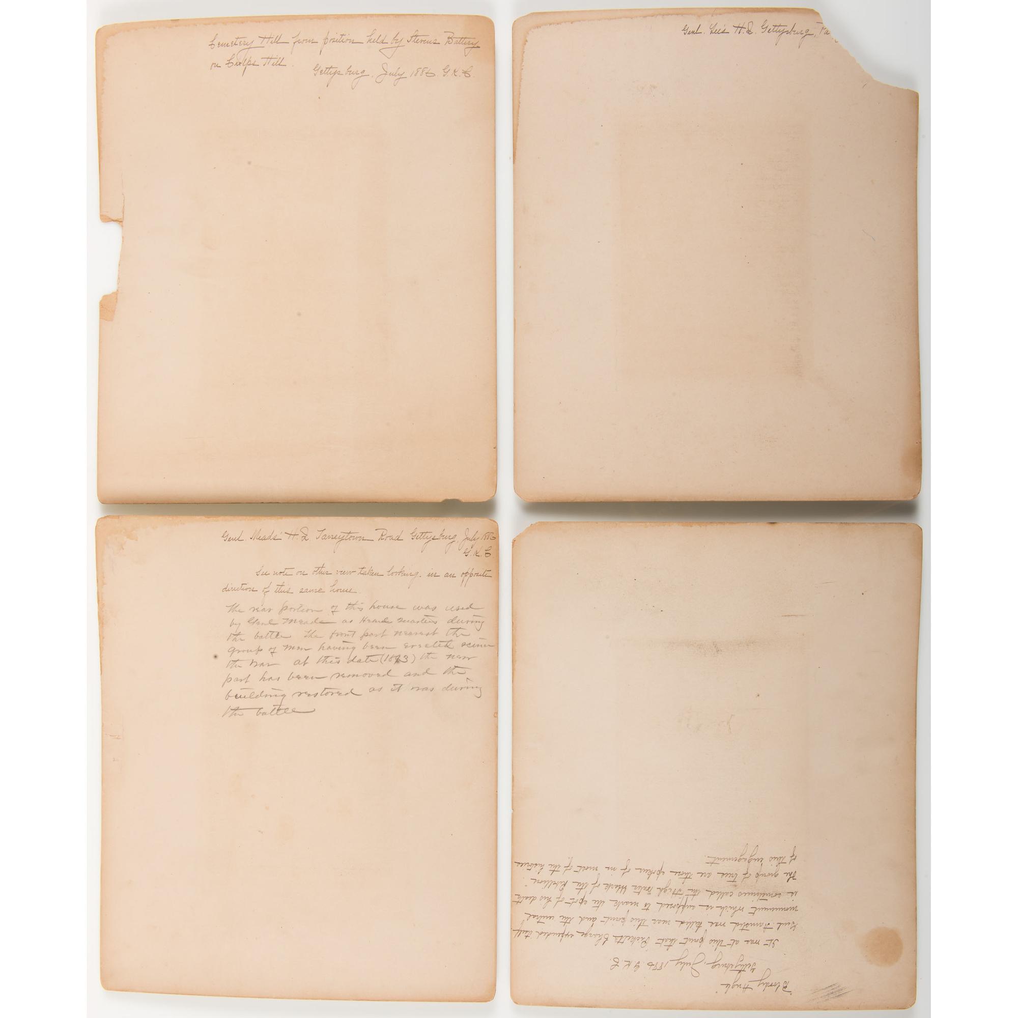 Gettysburg Reunion Photograph Collection Identified to Lieutenant George K. Collins, 149th New York Infantry, Twice WIA