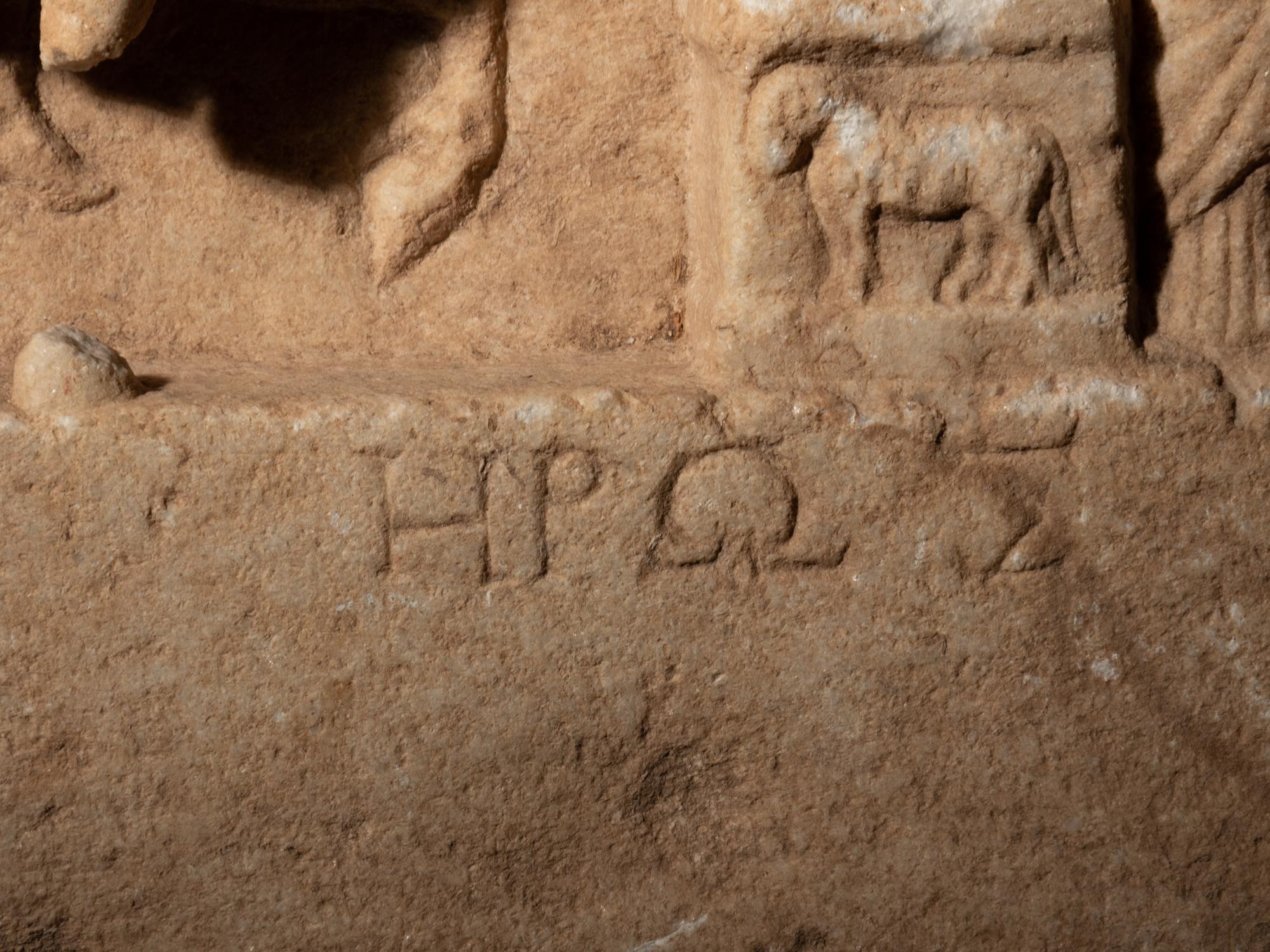A Greek Marble Relief with a Rider and an Altar Group
