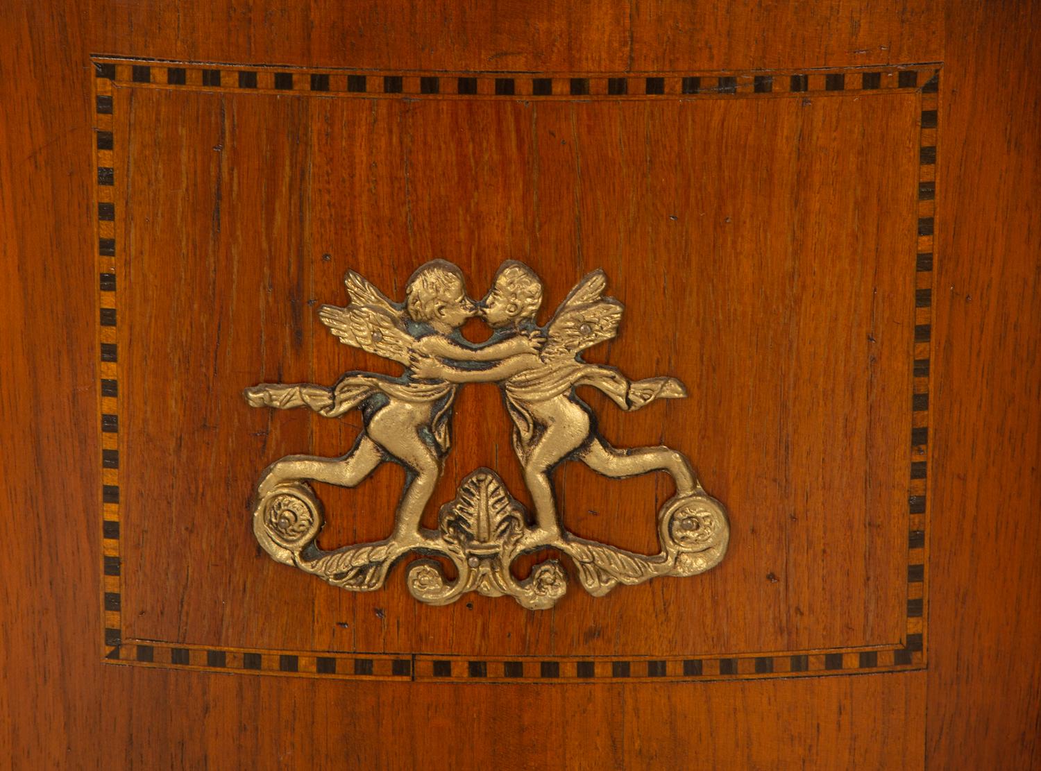 A Louis XV/XVI Transitional Style Gilt Metal Mounted Fruitwood Side Table