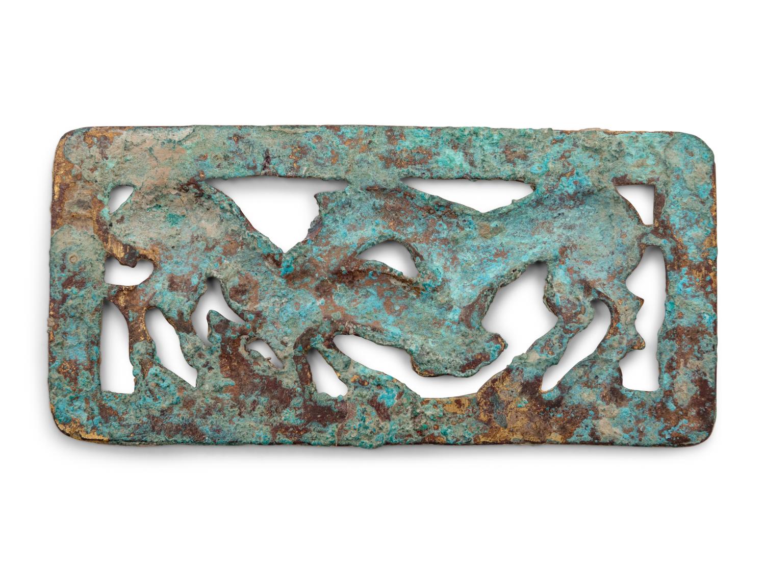 A Gilt Bronze Reticulated Belt Plaque