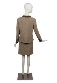 Chanel Brown and Tan Skirt Suit, 1990s