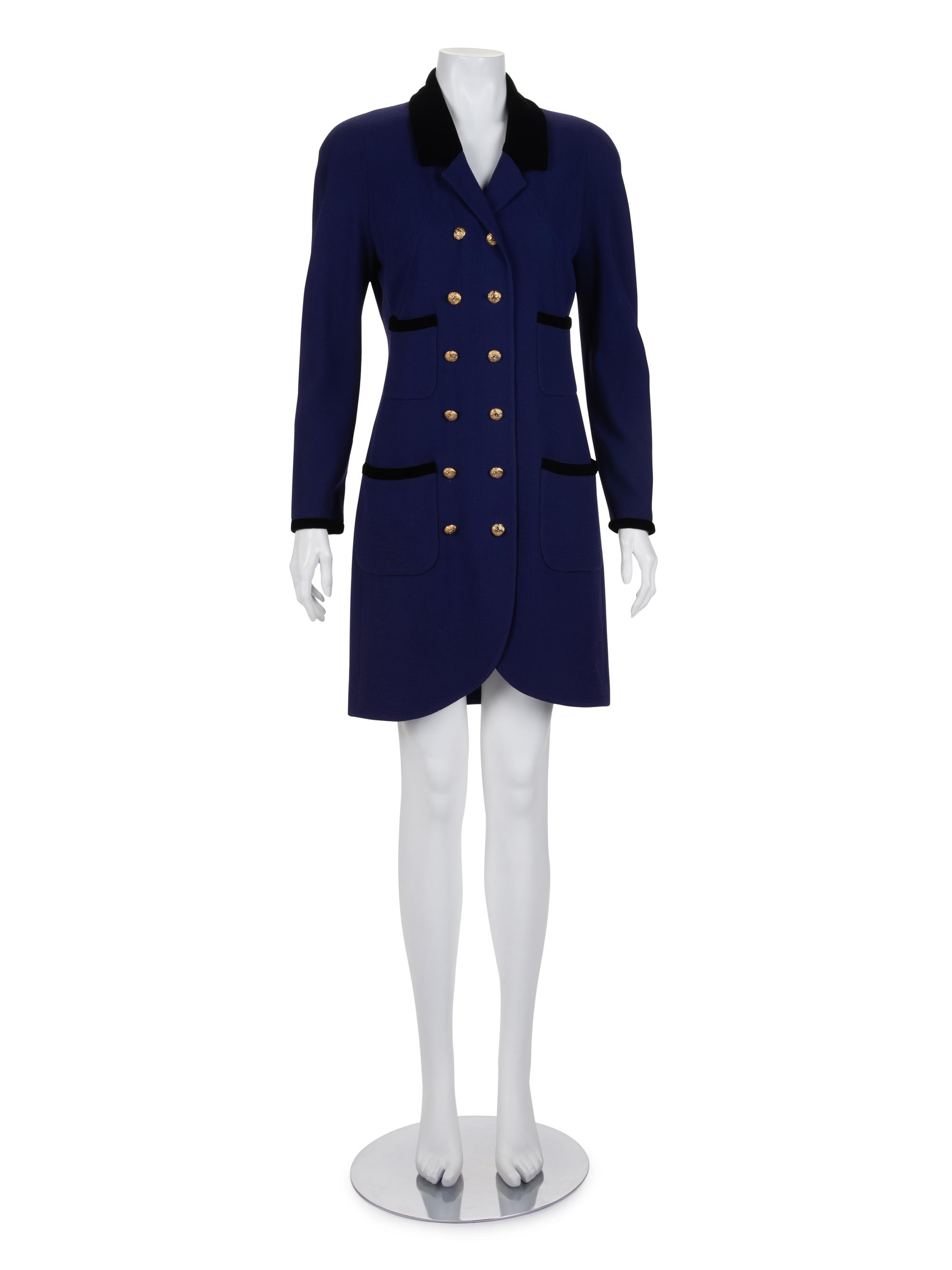 Chanel Wool and Velvet Jacket, 1980-90s