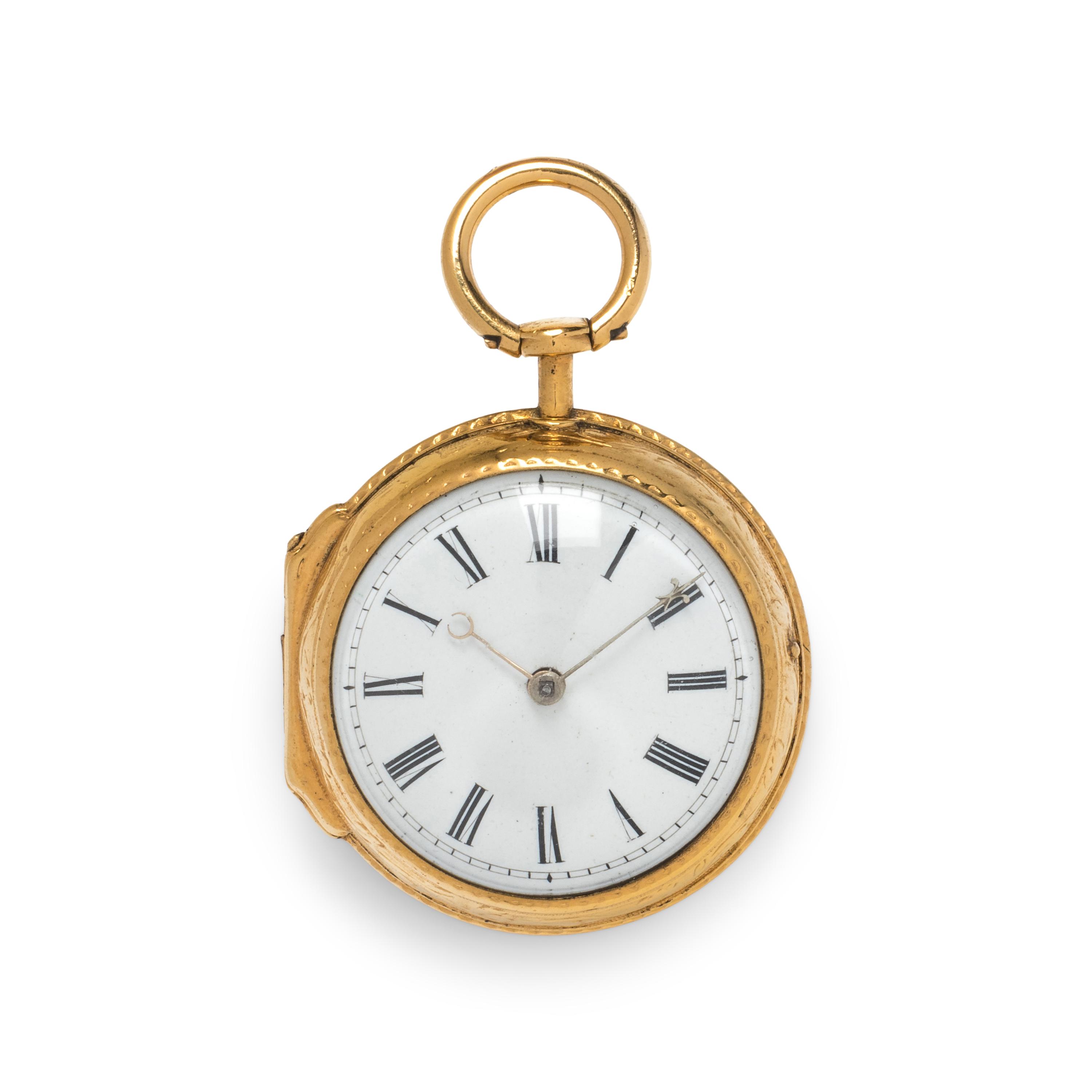 NATHAN MULLENS, GOLD-FILLED OPEN FACE POCKET WATCH