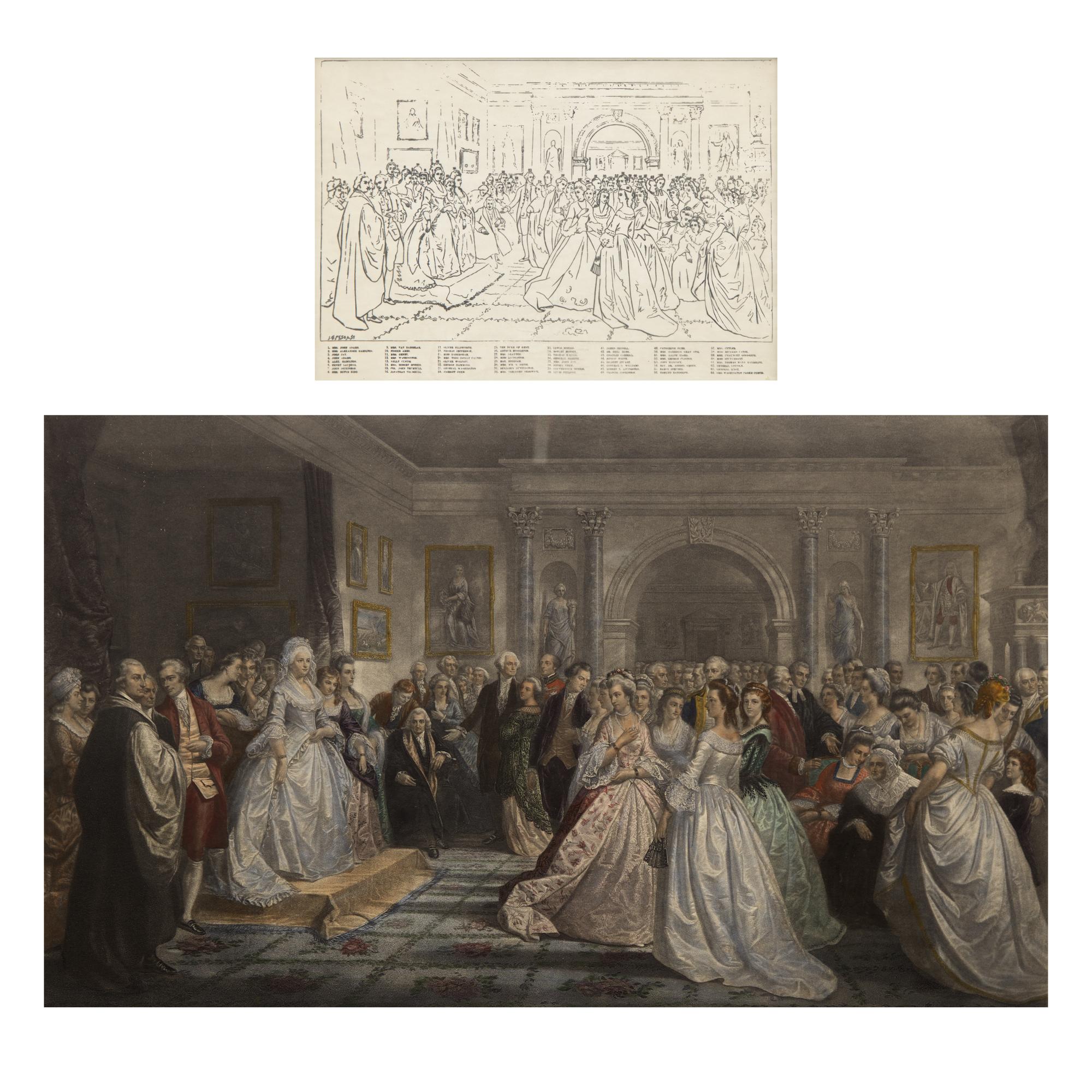[Presidential] Huntington, D(aniel). Lady Washington's Reception. From the original Picture in the possession of A.T. Stewart Esq.