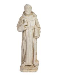 A Cast Stone Garden Ornament of St. Francis
