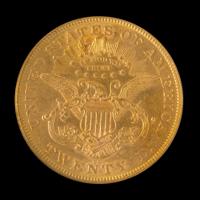 A United States 1875-CC Liberty Head $20 Gold Coin