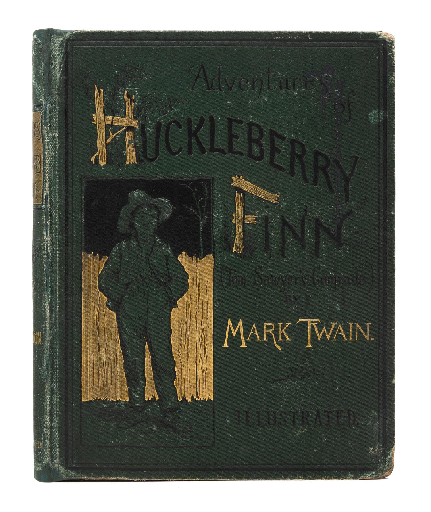 CLEMENS, Samuel Langhorne ("Mark Twain"). Adventures of Huckleberry Finn New York: Charles L. Webster and Company, 1885.