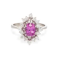 PINK SAPPHIRE AND DIAMOND RING