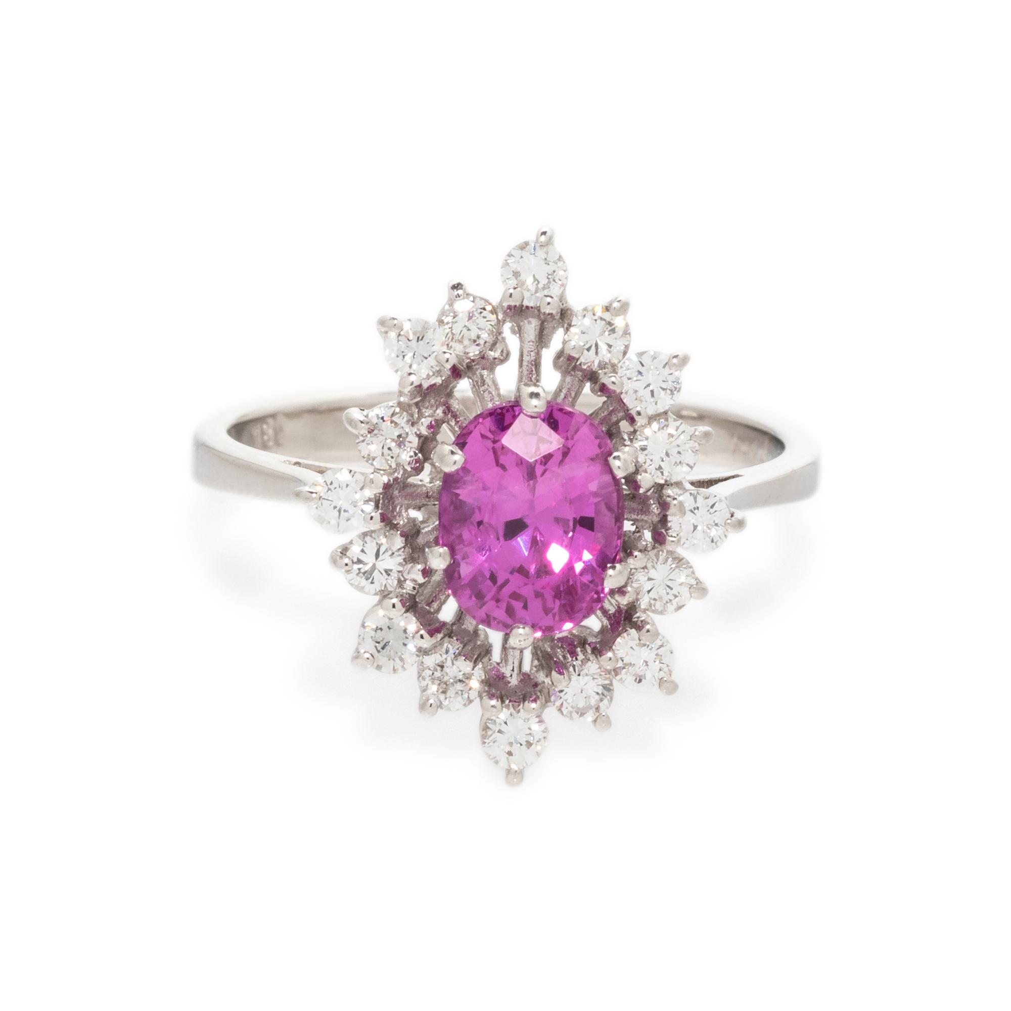 PINK SAPPHIRE AND DIAMOND RING
