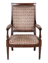 An Empire Style Mahogany Fauteuil — LATE 19TH/EARLY 20TH CENTURY