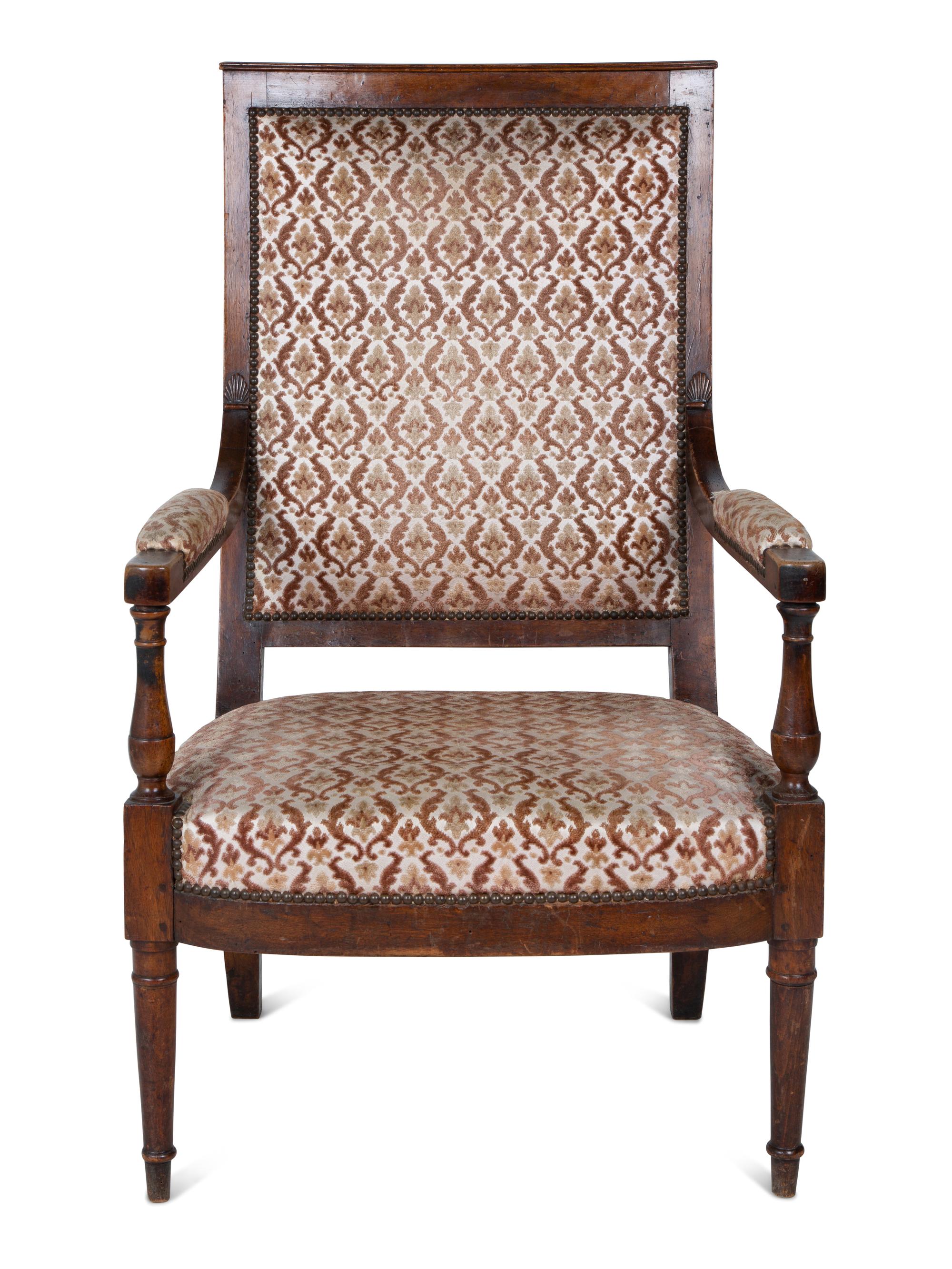 An Empire Style Mahogany Fauteuil — LATE 19TH/EARLY 20TH CENTURY