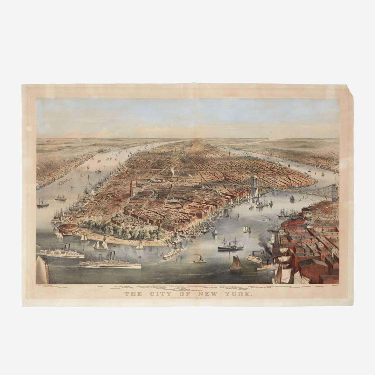 [Americana] [New York] Currier, (Nathaniel), and (James Merritt) Ives The City of New York