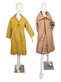 Two Bonnie Cashin Coats, Skirt, Two Patterns, Two Sketches, and One Photograph, 1970s