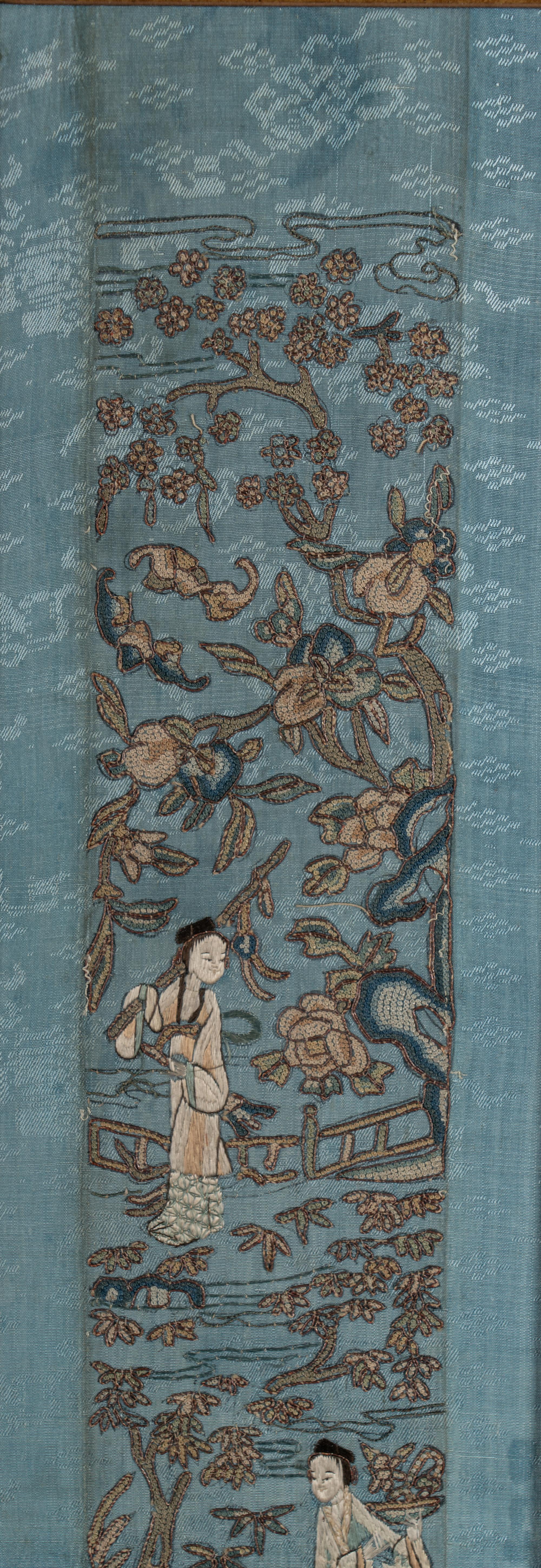 Two Pairs of Chinese Embroidered Sleeve Bands