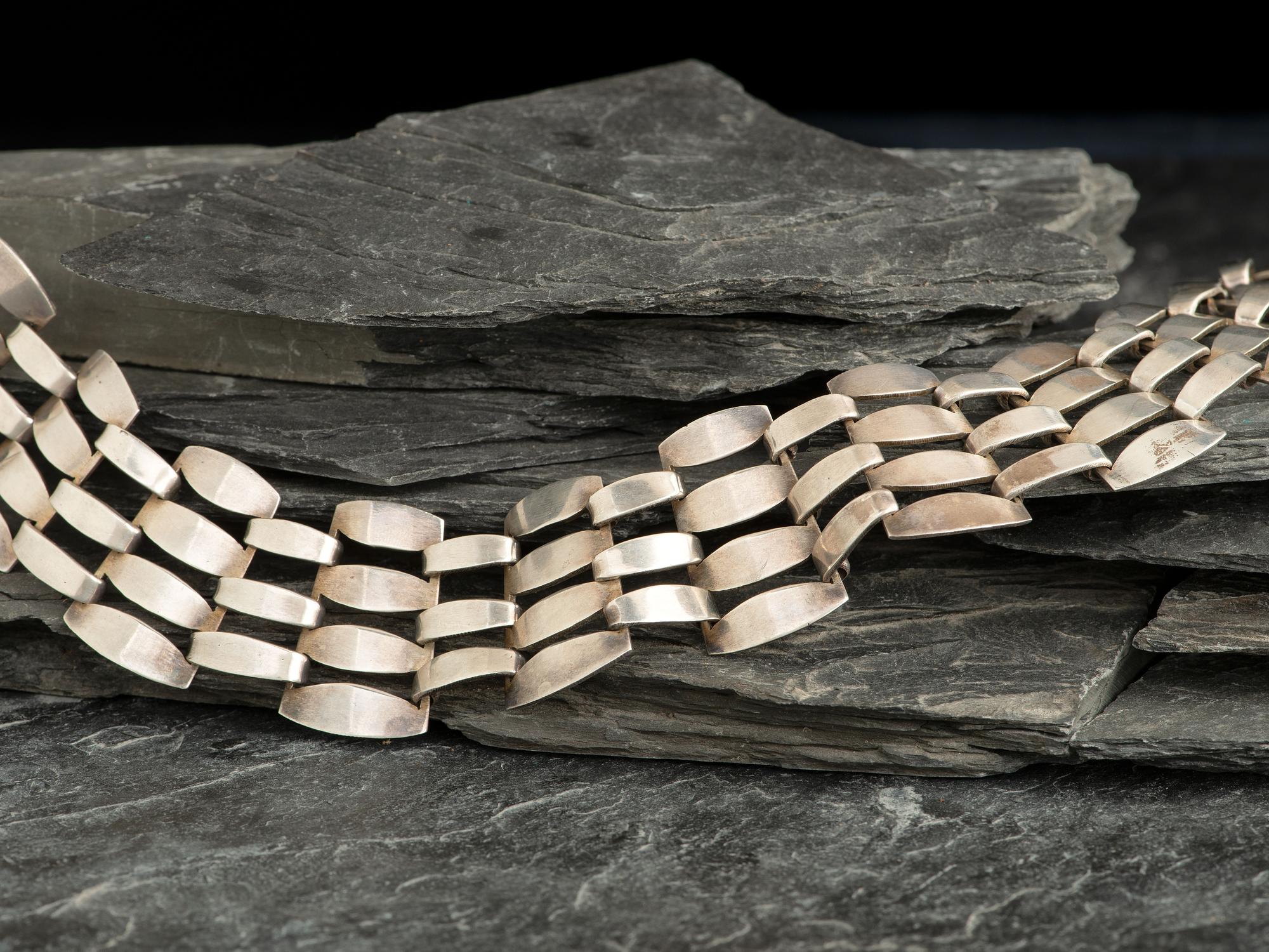 Mexican Sterling Silver Collar Necklace