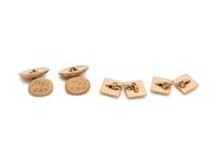 COLLECTION OF YELLOW GOLD CUFFLINKS
