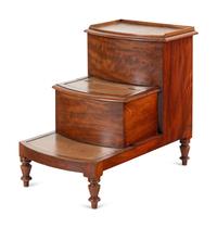 A Set of English Mahogany Library Steps