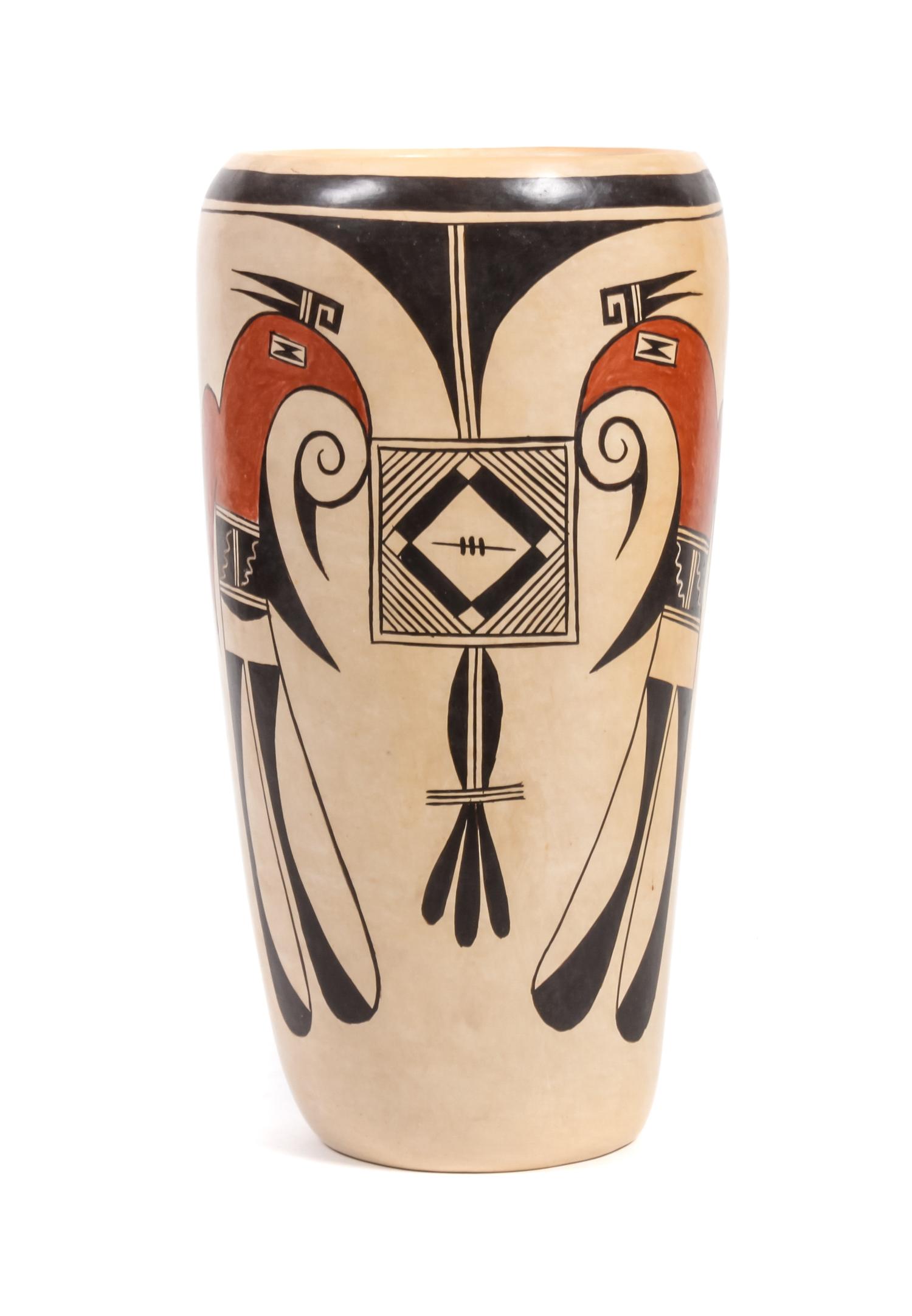Rachel Sahmie (b.1956) Hopi Polychrome Vase Height 13 x diameter 6 1/2 inches