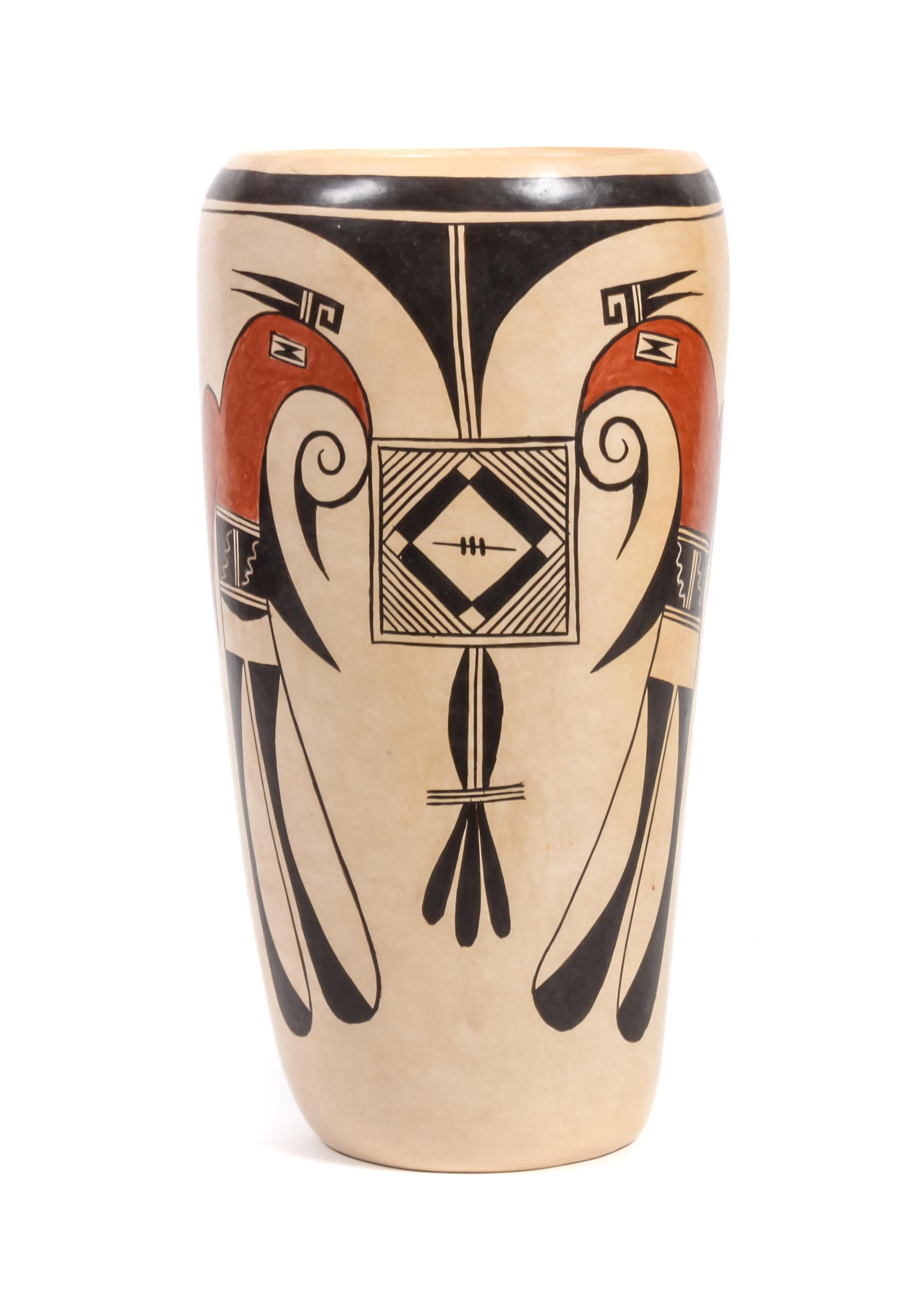 Rachel Sahmie (b.1956) Hopi Polychrome Vase Height 13 x diameter 6 1/2 inches