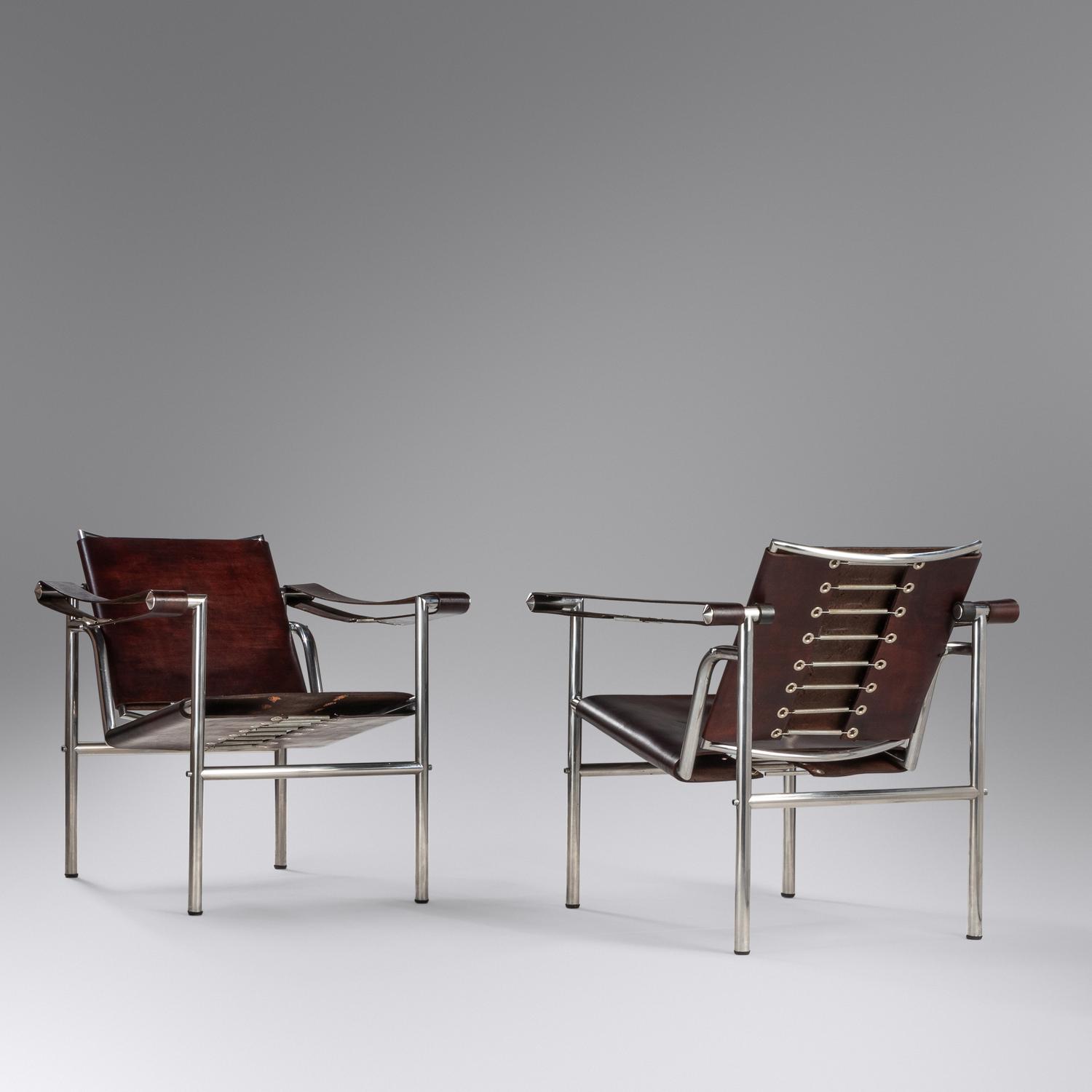 Pair of LC1 Armchairs Treitel Gratz, USA