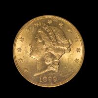 A United States 1899-S Liberty Head $20 Gold Coin