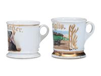Two Porcelain Occupational Shaving Mugs