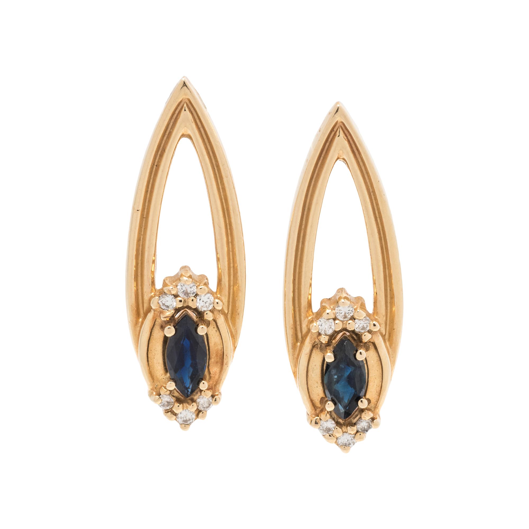 SAPPHIRE AND DIAMOND EARRINGS