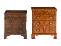 Two George III Style Walnut Chests