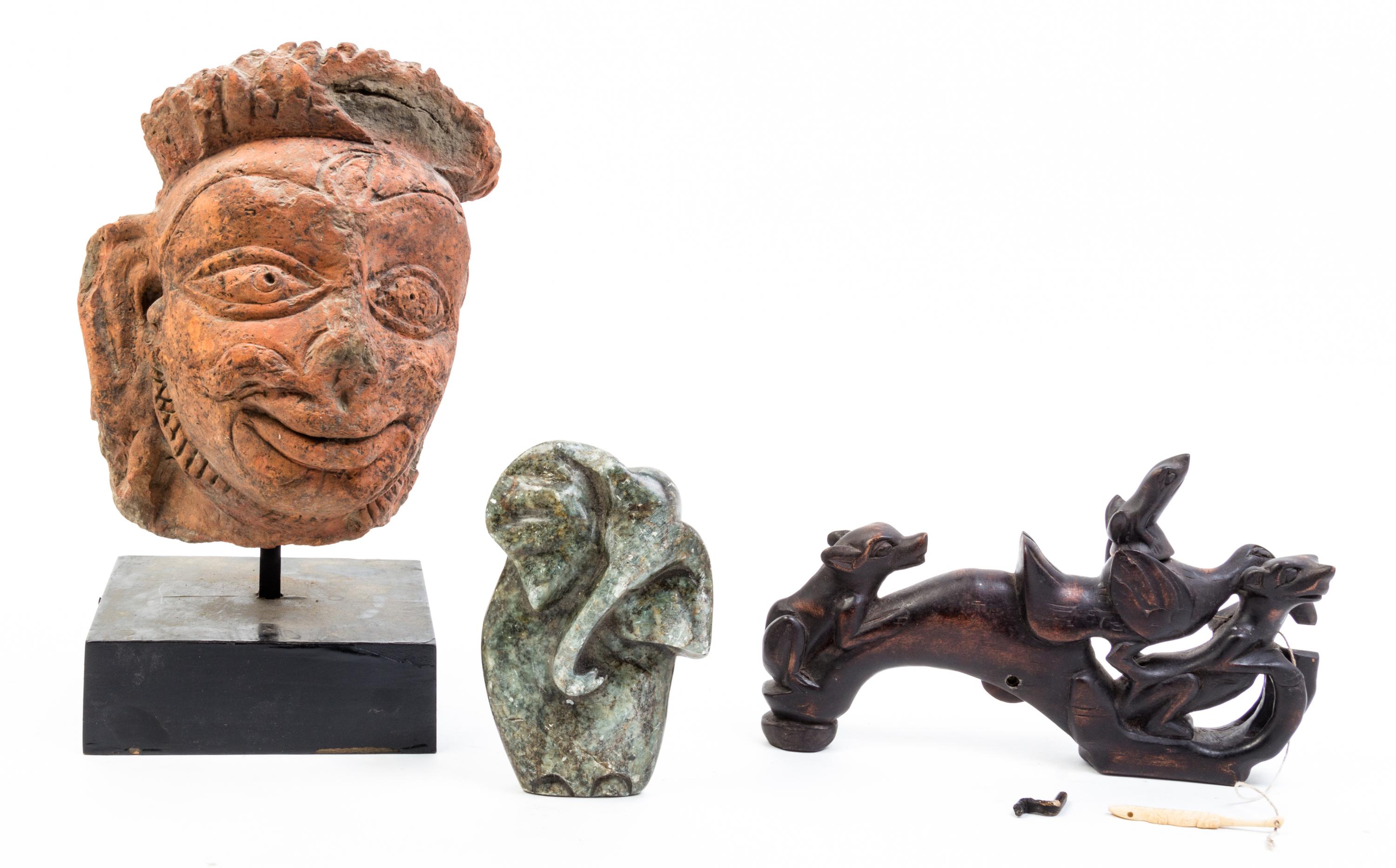 A Group of Decorative Articles Height of tallest overall 12 inches.