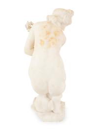 A Continental Alabaster Crouching Venus