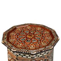 A Pair of Moorish Style Marquetry and Mother-of-Pearl Inlaid Side Tables