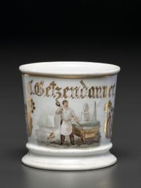 A Stone Mason's Porcelain Occupational Shaving Mug