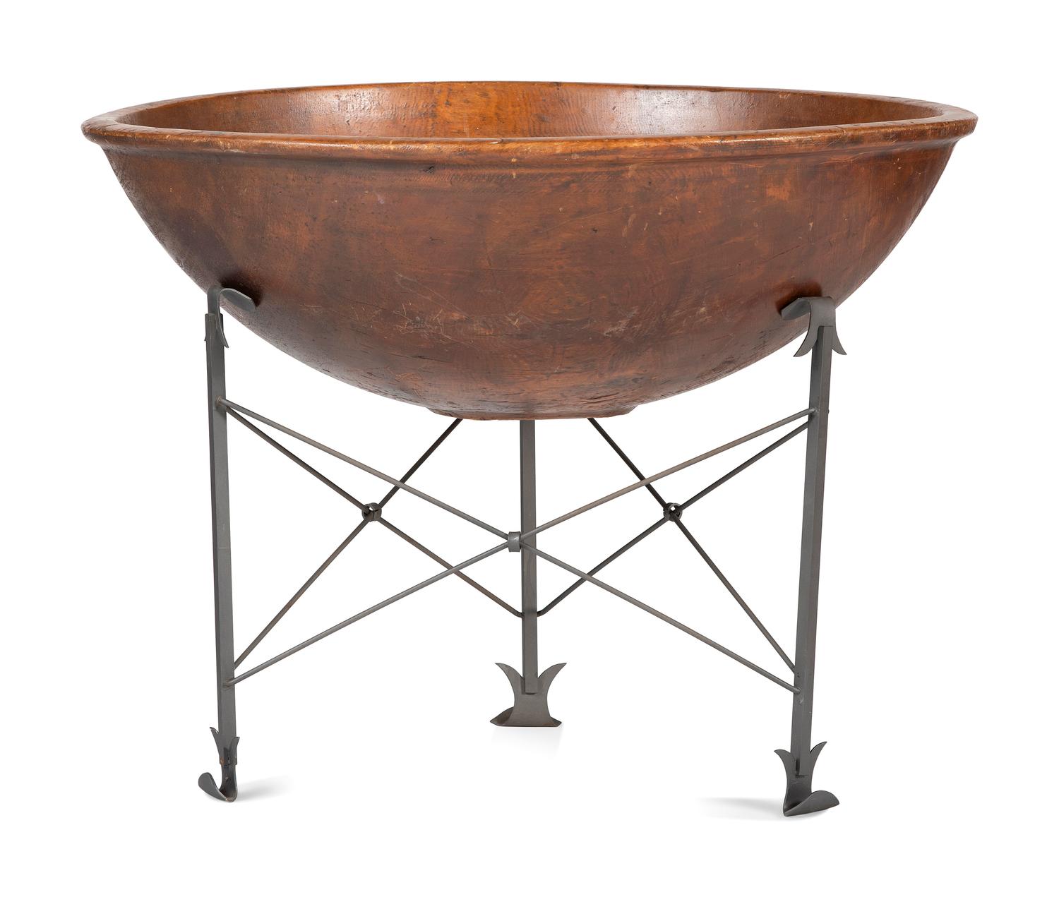 A Turned Wood Dough Bowl